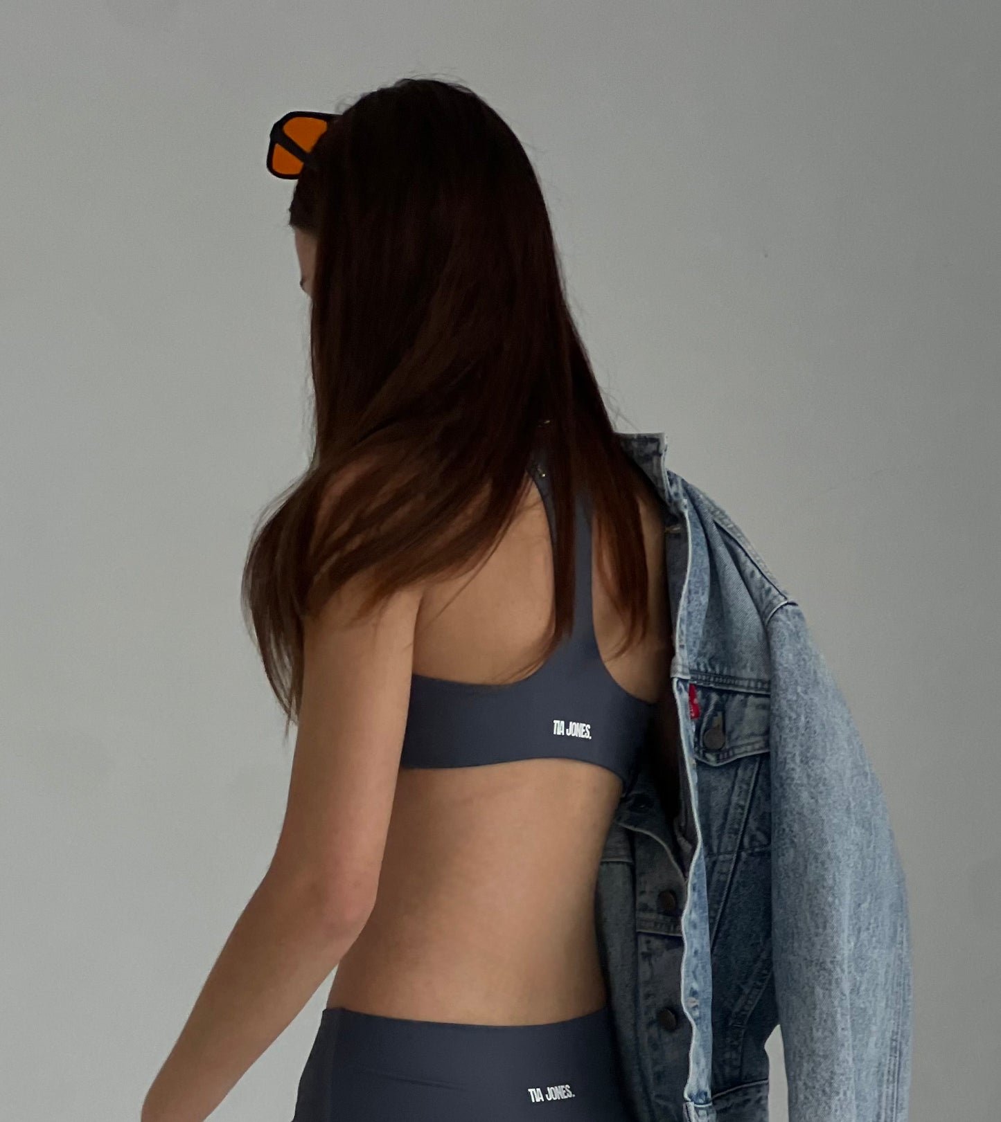 RACERBACK BRA Grey Blue