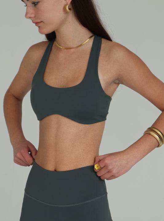 RACERBACK BRA Dark green